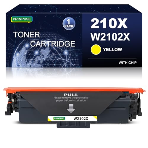 PRINPUSE W2102X 210X Yellow Toner Cartridge Compatible for HP W2102A W2102X