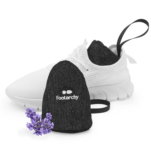 Saquitos Desodorantes para Zapatos Aroma Lavanda (2x80g) – Absorbe Olores y Humedad con Carbón Activado, Reutilizables 12 Meses, para Zapatillas y Botas