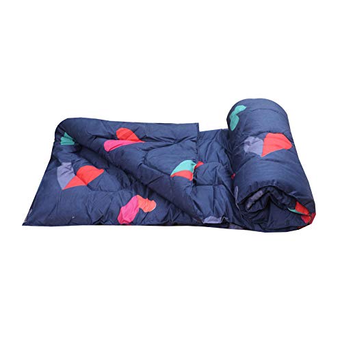 Image of Fareto Babies & Kids Super Soft All Season Use Reversible Printed Comforter | Blanket (200 GSM)(0-8 Years)(Size: L-58Inchs & B-42Inchs) (Dark Blue Heart)