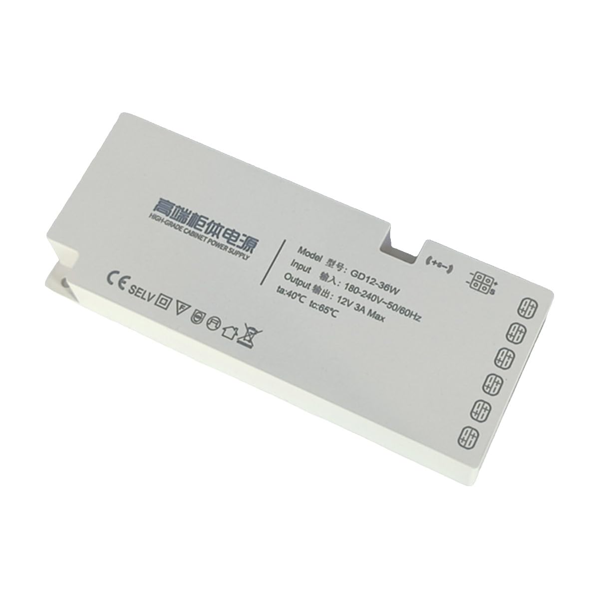 Fuente de alimentación luz gabinete voltaje constante, fuente unidad LED dedicada for armario 220V a 12V(12V-100W)