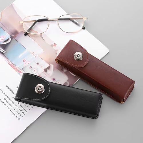 Image of Eyeglass Case, PU Leather Eyeglasses Case on Belt, Glasses Cases, Suitable Small Sunglasses Case, Reading Glasses Case