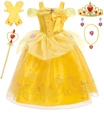 GZ-LAOPAITOU Princess Dresses for Girls Off Shoulder Layered Princess Costume Halloween Birthday...