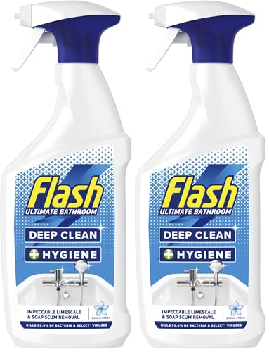 Image of Flash Bathroom Anti-Bac 800ML (Pack of 2)