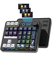 Womier SK30 Mechanical Numpad, Mini Keyboard with Screen &amp; Knob, Bluetooth/2.4G/USB-C Wireless Nu...