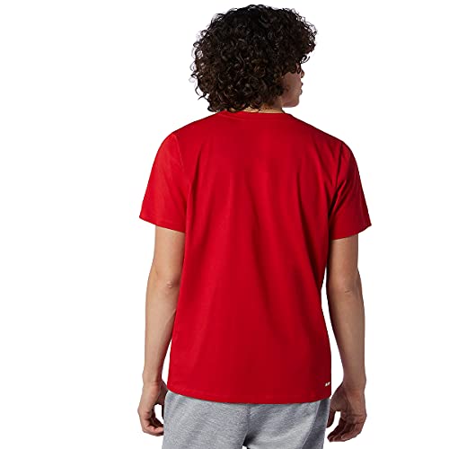 New Balance Men's Heather Tech Short Sleeve, Team Red Inline , Medium #TOP1
