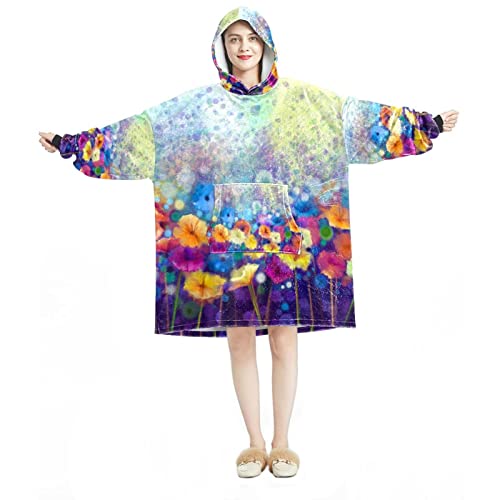 Sweat à capuche surdimensionné flanelle pour contrer le froid à la maison