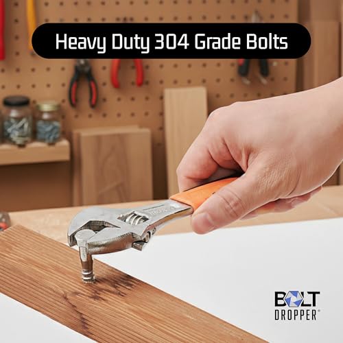 Image of Bolt Dropper 25 Pack 5 /16 x 3 Inch Stainless Steel Lag Bolts - Hex Head Lag Screws with Coarse Threads - Heavy Duty 304 Grade Bolts for Wood and Concrete Projects - Rust Resistant and Durable