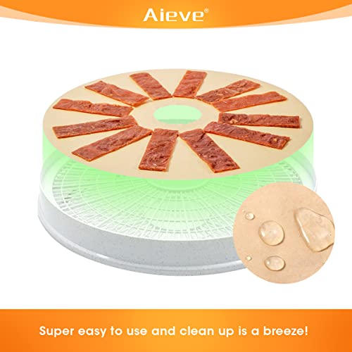 Aieve Dehydrator Parchment Paper Compatible With Nesco Dehydrator, Non-Stick Round Food Dehydrator Sheets Fruit Dehydrator Mats Compatible With Nesco Food And Jerky Dehydrator Nesco Snackmaster #TOP16