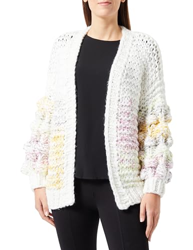 blonda Women's Strickjacke, Wollweiss Mehrfarbig, Medium/Large