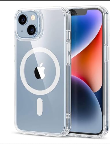 Image of magnetic transparent case with compatible woth iphone 15 pro (iphone 14)