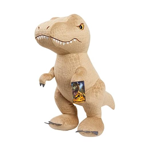 Jurassic World Jumbo 17.5-inch T Rex Plush Stuffed Animal, Kids Toys for Ages 3 Up, Gifts and Presents, Amazon Exclusive