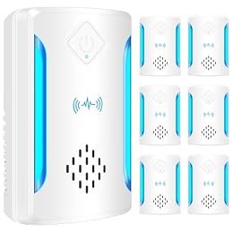 BOZFLY 6 Packs Ultrasonic Pest & Insect Repeller, Upgraded Indoor Ultrasonic Repellent for Mosquitoes, Roaches, Flies, Mouse, Geckos, Spiders, Electronic Plug in Pest Control, 2 Mode Switching, White