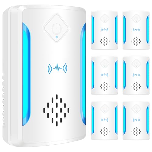 BOZFLY 6 Packs Ultrasonic Pest & Insect Repeller, Upgraded Indoor Ultrasonic Repellent for...
