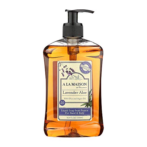 A La Maison Liquid Soap Provence Lemon, Heirloom Peach & Lavender Aloe Scent | Moisturizing And Hydrating | Triple French Milled | Body Soap For Women And Men (16.9 Fl Oz Each) #TOP3