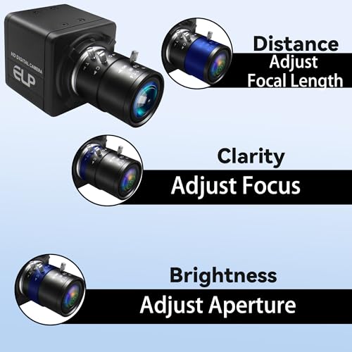 Caméra USB Full HD H.264 fluide à 30 fps et objectif basse luminosité