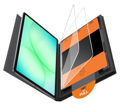 OMOTON 2 Pack Screen Protector for Samsung Galaxy Tab A11 Plus/A9 Plus 11 Inch Tempered Glass with Easy Installation Auto-Dust Tray for Galaxy Tab A11+ A9+ 5G Tablet Case Friendly/9H Hardness