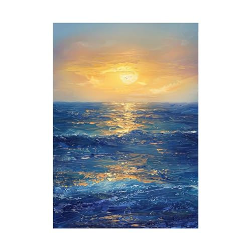 Affiche coucher de soleil pour habiller les murs vides du salon 60x80cm