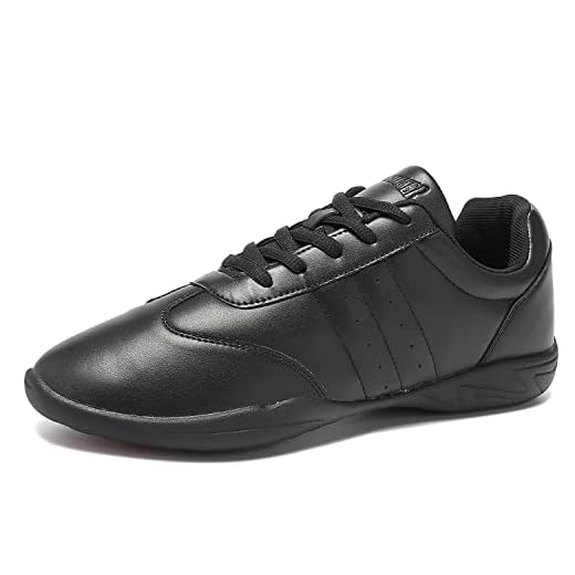 LANDHIKER Cheer Shoes Womens Cheerleading White Dance Shoes Youth Sports Shoes Girls Training Athletic Flats Lightweight Breathable Shoes Comfortable Tennis Sneakers Size
