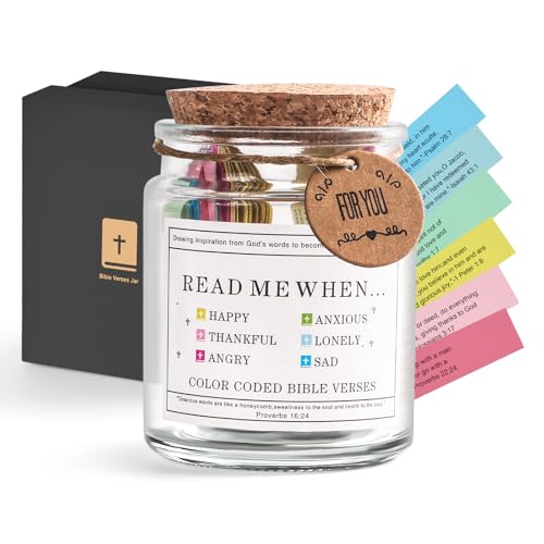 Ailanxin Bible Verse Jar, Read Me When Bible Verses Jar for Daily Encouragement, Inspiring Prayer and Reflection, Christian Gift for Men and Women, Religious Graduation Gift for Her