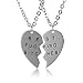 AOLOSHOW 2 Parts Best Fucking Bitches Pendant Necklace Birthday Gift Silver