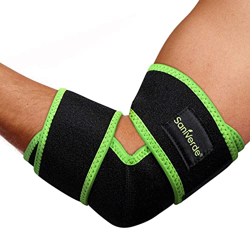SaniVerde® Bandage de coude Bandage de coude pour coude de tennis et bras de golfeur I Bandages de coude femmes et hommes, bandage de poignet Cover