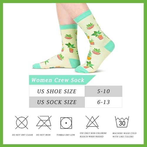 Novelty Crew Sock- Cactus Socks For Women Teens Girls CRAZY PLANT LADY Succulent Sock Nature Lover Gifts Plant Mom Christmas Birthday New Year Spring gifts3