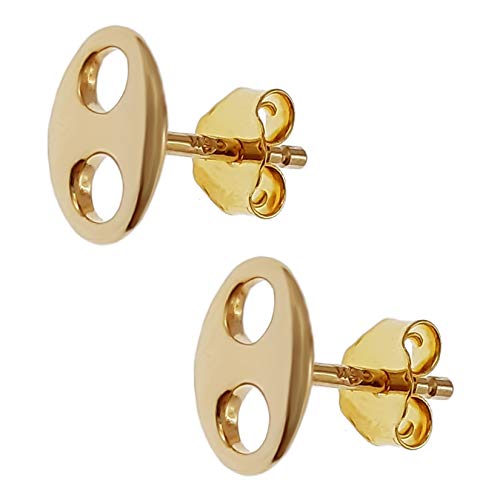 Boucles d'oreilles Grain de café Plaqué Or 750/000 - Femme