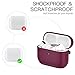 BRG Compatible with Airpods Pro Case, Soft Silicone Skin Case Cover Shock-Absorbing Protective Case with Keychain [Front LED Visible]