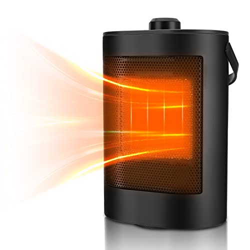 Chauffage d'appoint Salle de Bain, Chauffage Soufflant 1500W, Chauffage Électrique en Céramique Radiateur, Miavogo Radiateur Soufflant avec 3 Niveaux de Chauffage, Chaud et Froid Cover