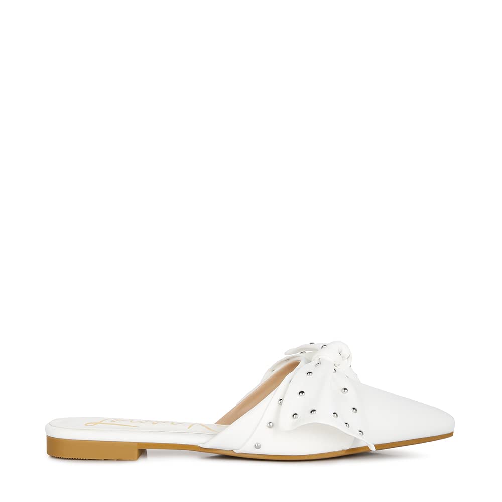 Women's Makeover Studded Bow Flat Mules
