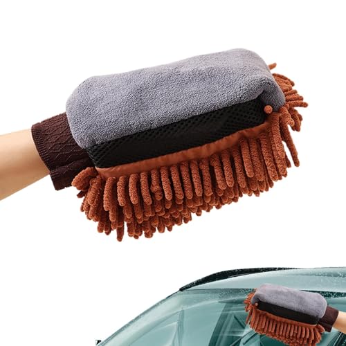 Guanti da lavaggio in microfibra di ciniglia, guanti da lavaggio in microfibra, nessun graffio, nessuna abrasione, spazzola per lavaggio auto, guanti in microfibra, guanti per pulizia efficace Guant
