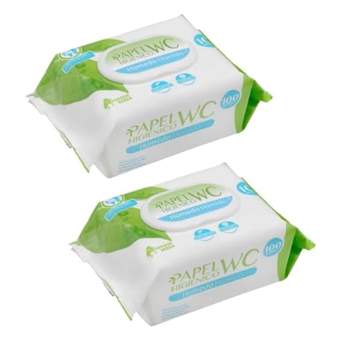 Papel Higiénico Húmedo WC Bosque Verde con Aloe Vera y Camomila – Pack 2 x 100 Toallitas