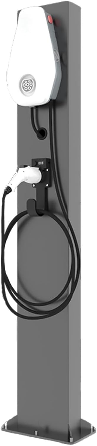 Electric Vehicle Charger Pedestal Stand, Outdoor EV Charging Station Stand, High Security, Thickened Base, Compatible with 95% Chargers(Small)