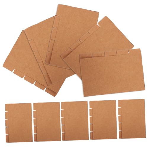 VALICLUD 20セット 牛皮紙製インデックスカード バインダー用収納ガイド紙仕切り タブ付きノートパッドディバイダー 学習 資料整理用