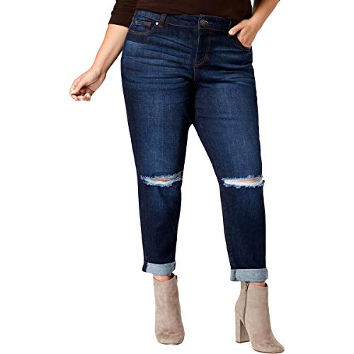 Celebrity Pink Trendy Plus Size Ripped Girlfriend Fit Jeans3