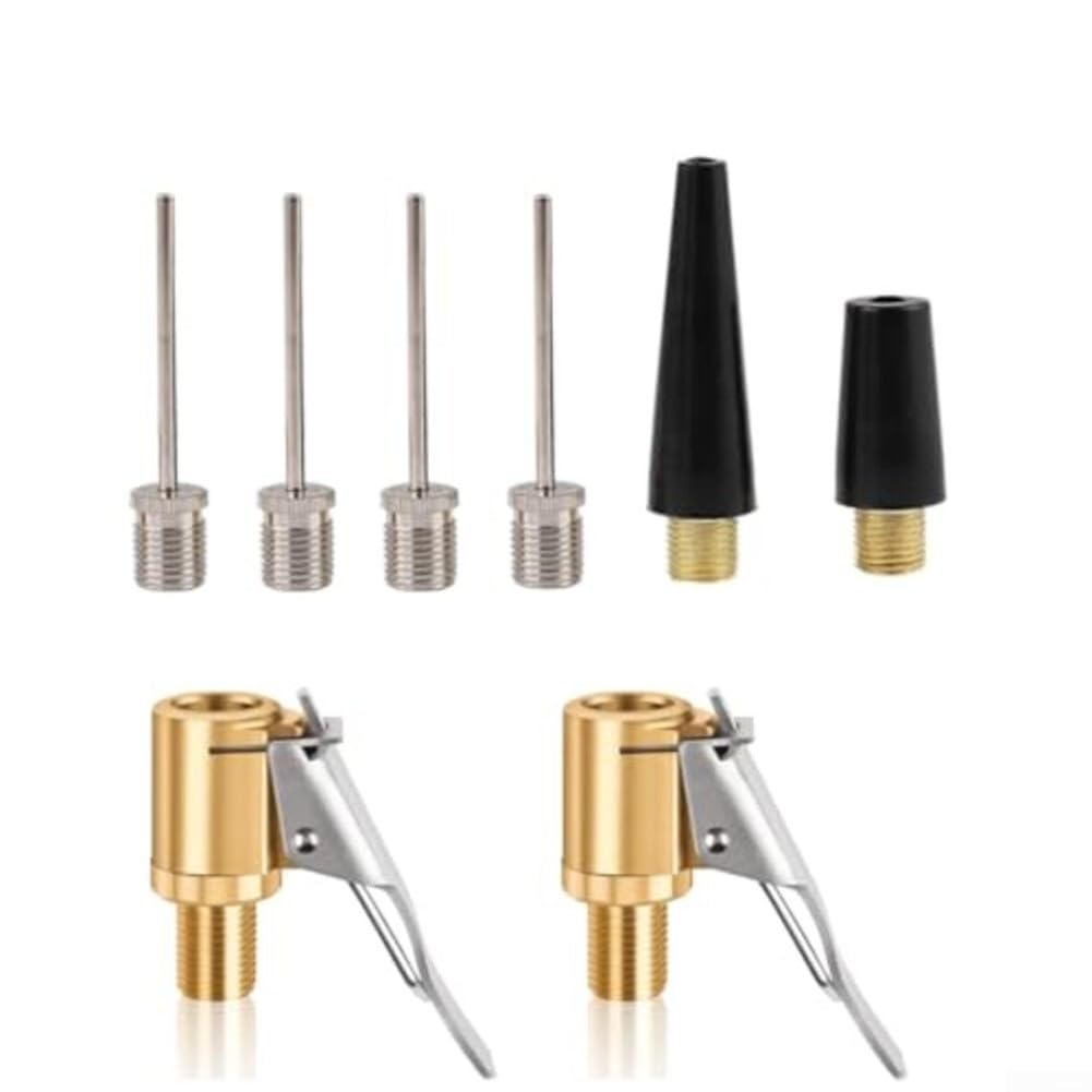 8-Piece Valve Adapter Kit for Bosch EasyPump Portable Air Compressors Used on For Car Tires Bike Tires Balls Air Mattresses and More