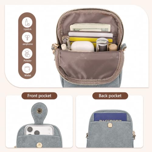 Image of APHISON Small Crossbody Bags for Women, Lightweight Vegan Leather Cell Phone Purse, Cute Purses with Tassels