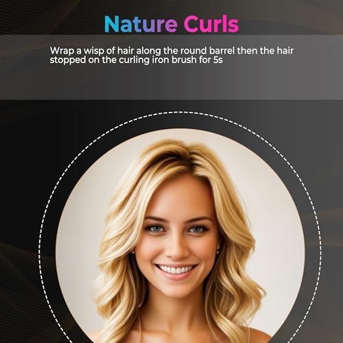 Image of Thermal Brush-Blowout brushs,10 Temperatures LCD Display Upgrade to 400F 1.5 in Heated Round-Brush Curling Iron Heated Ceramic Tourmaline Ionic Comb 110-240V Volum for Any Hair Type