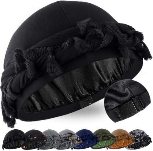 Babalet Halo Turban for Men Women Satin Lined Durag Head Wraps Sk...