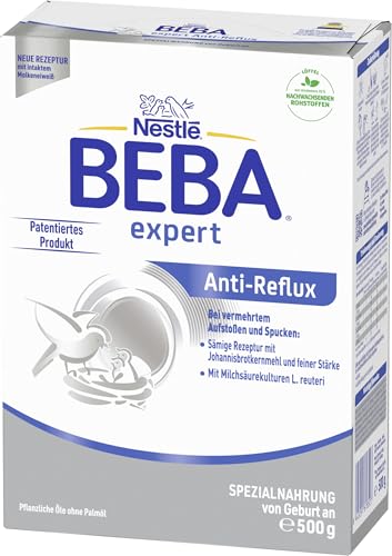 BEBA expert Anti-Reflux, AR Spezialnahrung von Geburt an bei vermehrtem Aufstoßen und Spucken, 1er Pack (1 x 500g)