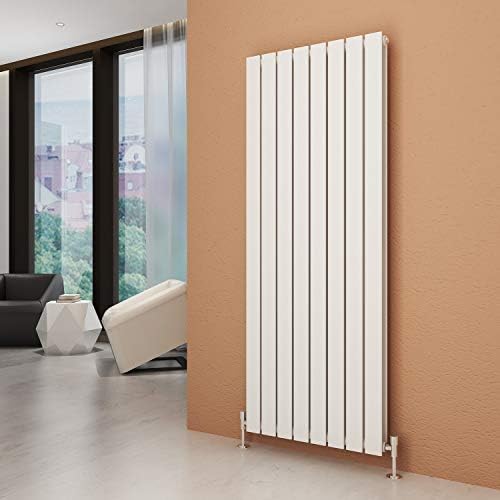 ELEGANT Vertical Column Designer Radiator Tall Upright Flat Panel 1800 x 608 mm Anthracite Double Radiators with Free Angled Valves