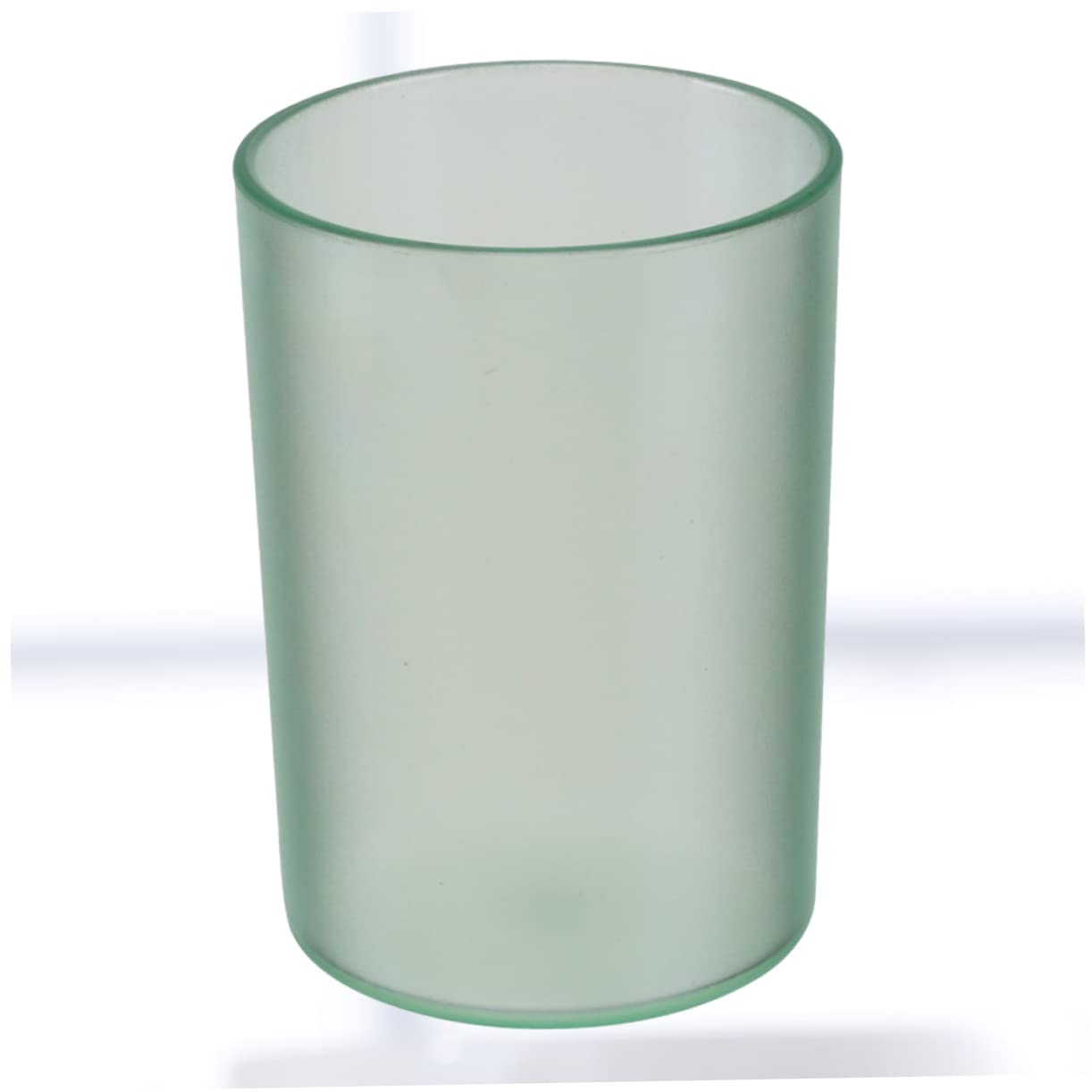 BEBEMOKO Transparent Toothbrush Cups Sturdy Gargle Mug for Adults Boys and Girls Elegant Water Drinking Cup for Bathroom Versatile Use As Toothbrush Holder Mug Green