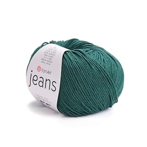 YarnArt Jeans Sport Yarn 55% Cotton 45% Acrylic 1 Skein/Ball 50 gr 174 yds Cotton Yarn Knitting Yarn Soft Yarn amigurumi Cotton Yarn (92)