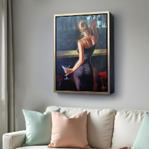 Toile murale 60x80 cm femme cheveux jaunes pour réveiller un mur blanc