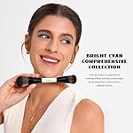 Jessup Makeup Brushes Set 10pcs, Double Sided Foundation Contour Blush Highlight Blending Eyebrow Brush Eyeshadow Eyeliner Concealer Brush, Bright Cyan Cruelty Free Cosmetic Tools T500 - Image 3