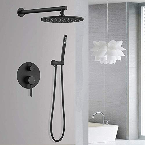 Système de douche noire et ensemble de douche de salle de bain à effet de pluie