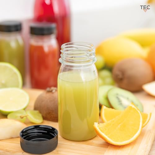 Botellas de chupito de 120 ml con tapas para conservar jugos sin goteos 4