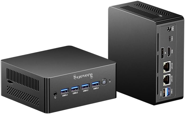 N100 Mini PC 16G RAM 500G Nvme SSD Desktop Computer Support 4K TV Dual Display Business (N100, Grizzly)