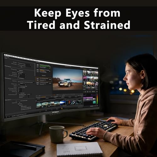 Image of INNOCN 49 inch Curved Gaming Monitor 144Hz Ultrawide 32:9 WDFHD 3840 x 1080P, R1800, 99% sRGB, HDR400, USB Type C, DisplayPort, HDMI, Built-in Speakers, Height /Tilt Adjustable - 49C1G