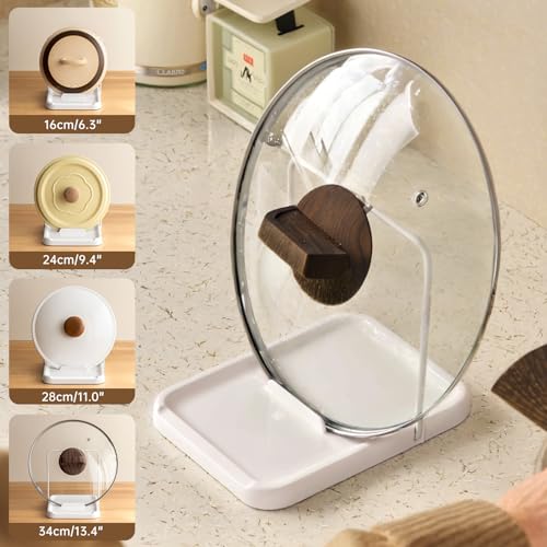 Miniatura 4 de Pavstine Organizador Tapas Ollas Plegable, Soporte Tapas Ollas, Adecuado Para Tapas De 16-34 Cm, Duradero Soporte Utensilios Cocina, Fácil De Limpiar Soporte Sartenes, Organizador Sartenes
